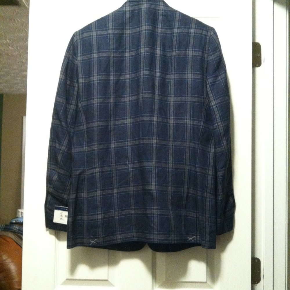 TOMMY HILFIGER MENS NEW BLUE 100%LINEN SPORT JACKET COAT BLAZER SIZE: 40R - Picture 5 of 10